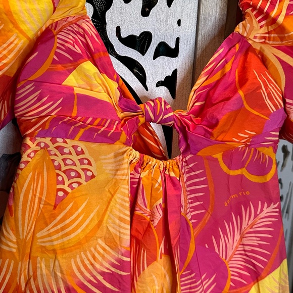 Farm Rio Summer Garden Ombre Mini Dress - Picture 6 of 7